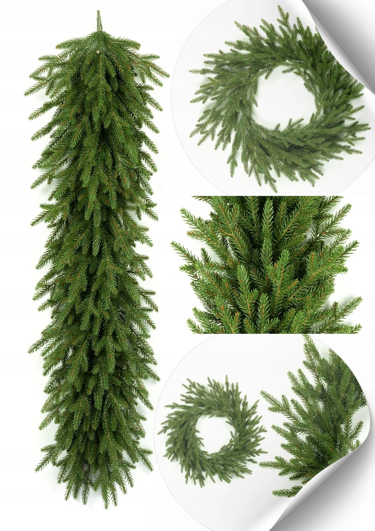 Dirbtinė eglė „Świerk Natura 3D“ – FULL PE PREMIUM, 220 cm, tikroviška, 100 % PE