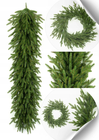 Dirbtinė eglė „Świerk Natura 3D“ – FULL PE PREMIUM, 220 cm, tikroviška, 100 % PE