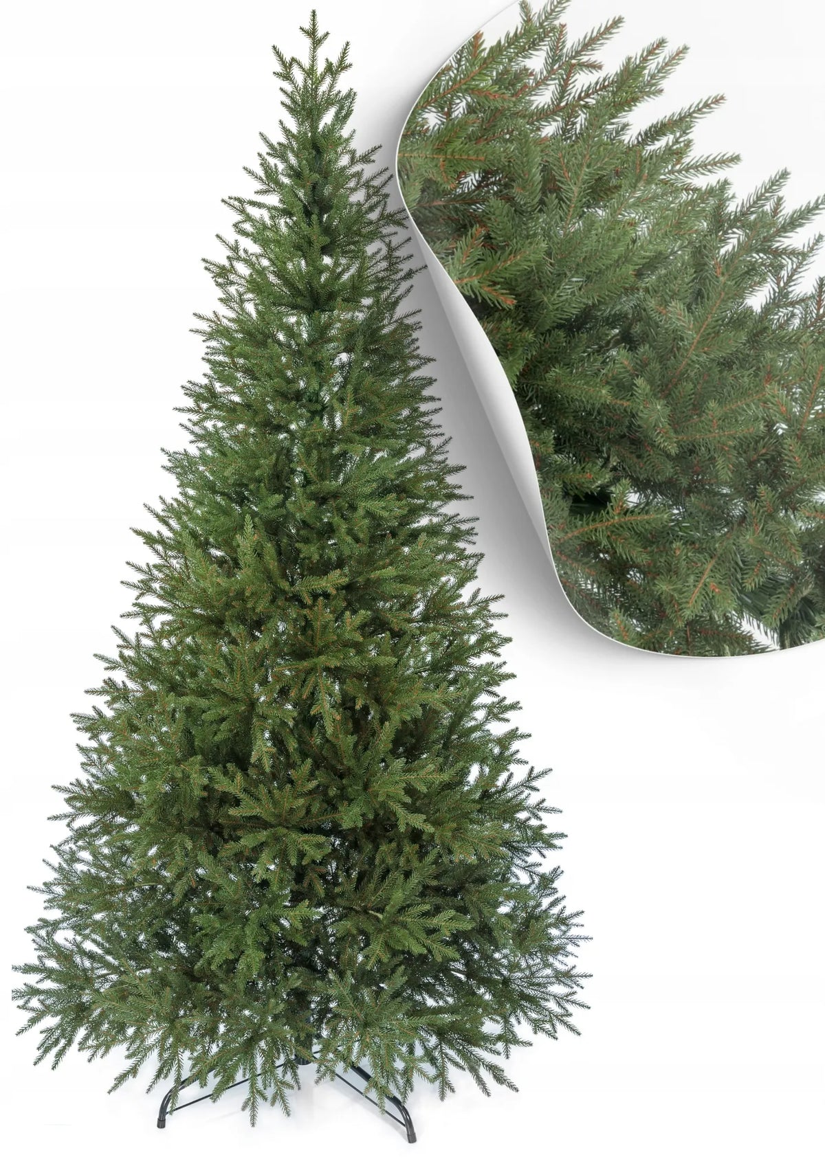 Dirbtinė eglė „Świerk Natura 3D“ – FULL PE PREMIUM, 220 cm, tikroviška, 100 % PE