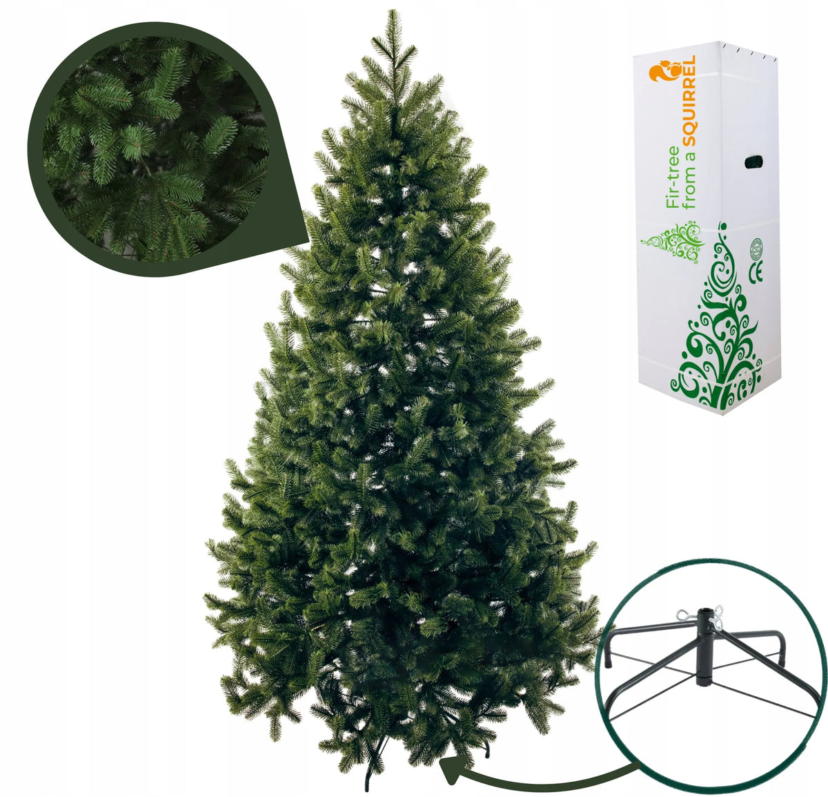 Dirbtinė eglutė 100 % PE silikoninė Kovalivska, 150 cm, žalia, tanki, premium