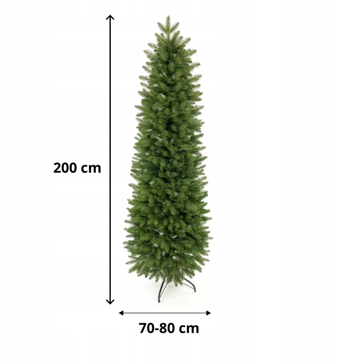Dirbtinė eglutė „Art-Trans Royal Slim“, 200 cm, su tikroviškomis PE šakelėmis, siaura ir liekna