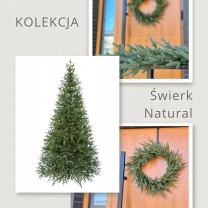 Dirbtinė eglutė „Świerk Natural“, 100 % PE, aukščiausios kokybės, tikroviška, 180 cm