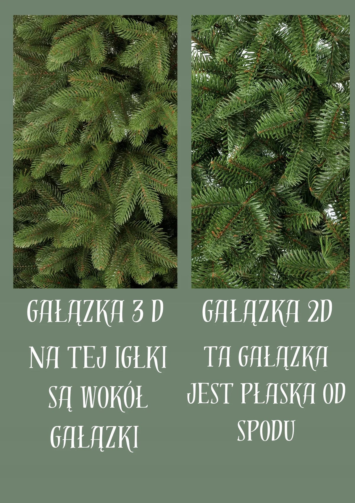 Dirbtinis kėnis Art-Trans NOBILES Forest Green, 2D, 100 % PE, 180 cm
