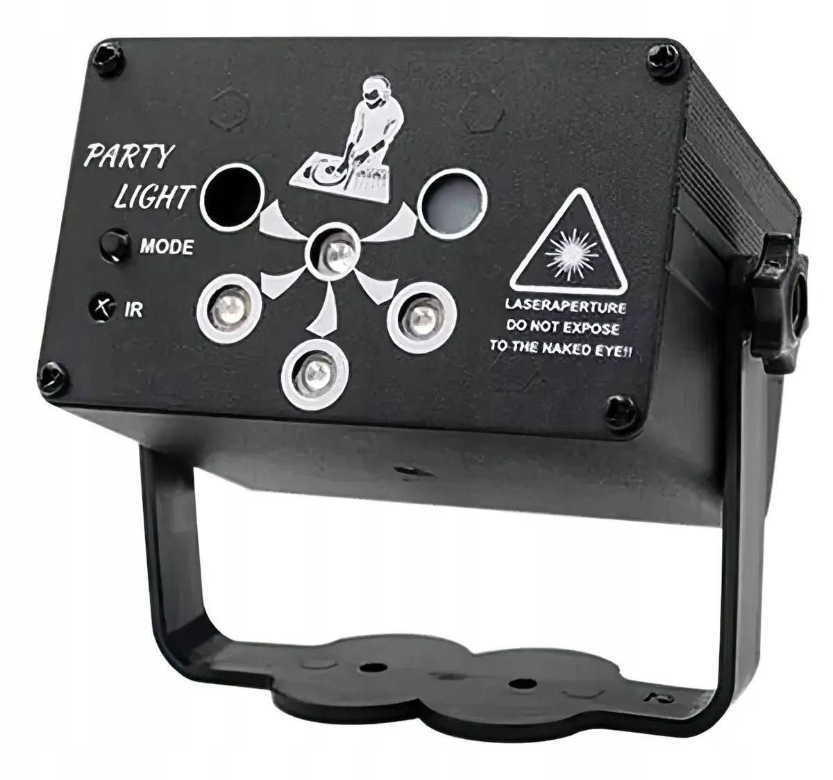 Diskotekinis lazerinis projektorius „MusicMate 6Hole“ su LED ir stroboskopo efektais