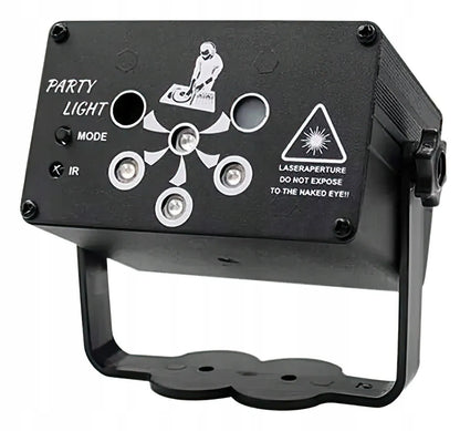 Diskotekinis lazerinis projektorius „MusicMate 6Hole“ su LED ir stroboskopo efektais