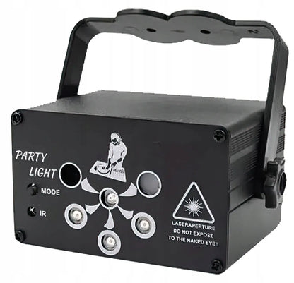 Diskotekinis lazerinis projektorius „MusicMate 6Hole“ su LED ir stroboskopo efektais