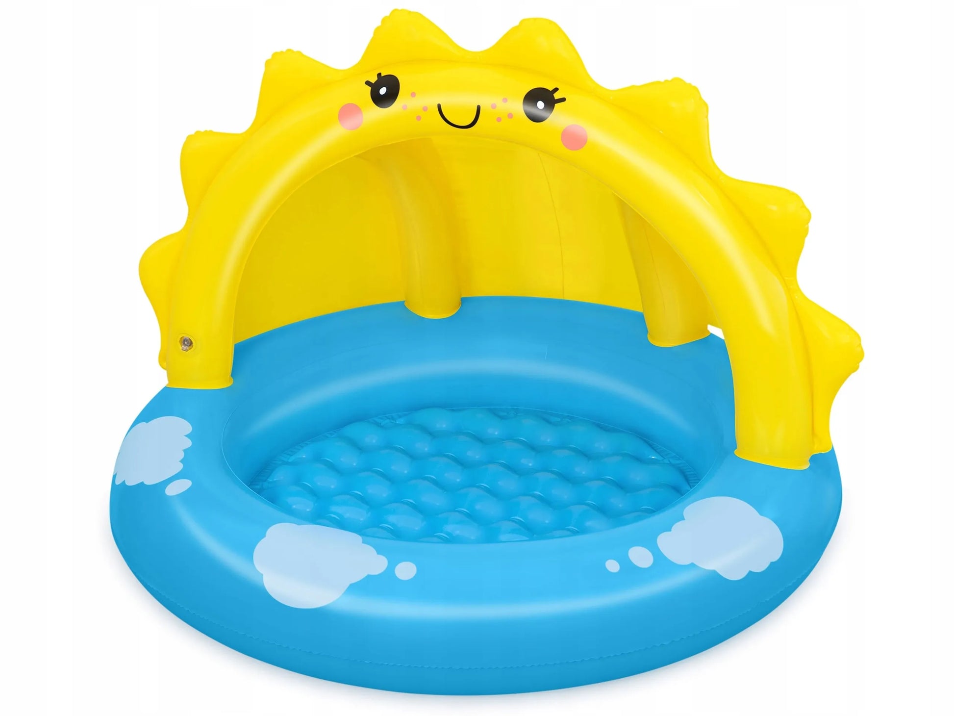 Pripučiamas baseinas vaikams Bestway su skėčiu nuo saulės, minkštu dugnu, 101 cm