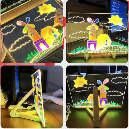 „DoModa“ LED šviečianti piešimo lenta, akrilinė, XXL, 30 × 20 cm