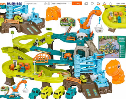 Doris Parking DINO – rutuliukų trasa, automobilių garažas ir dinozaurų statybų aikštelė