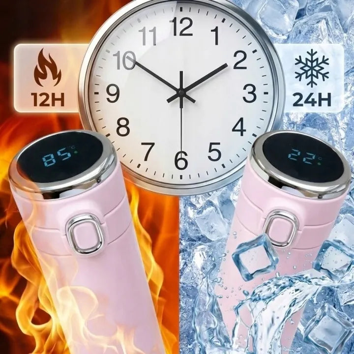 Dovanų rinkinys moteriai: moteriška ekologiškos odos piniginė ir nerūdijančio plieno termosas