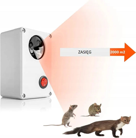 Dragon Ultrasonic H6 ultragarsinis kiaunių ir pelių atbaidytuvas, iki 1500 m²