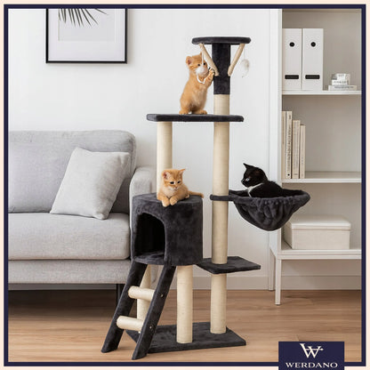 Draskyklė katei 138 cm, tamsiai pilka, WERDANO PETS