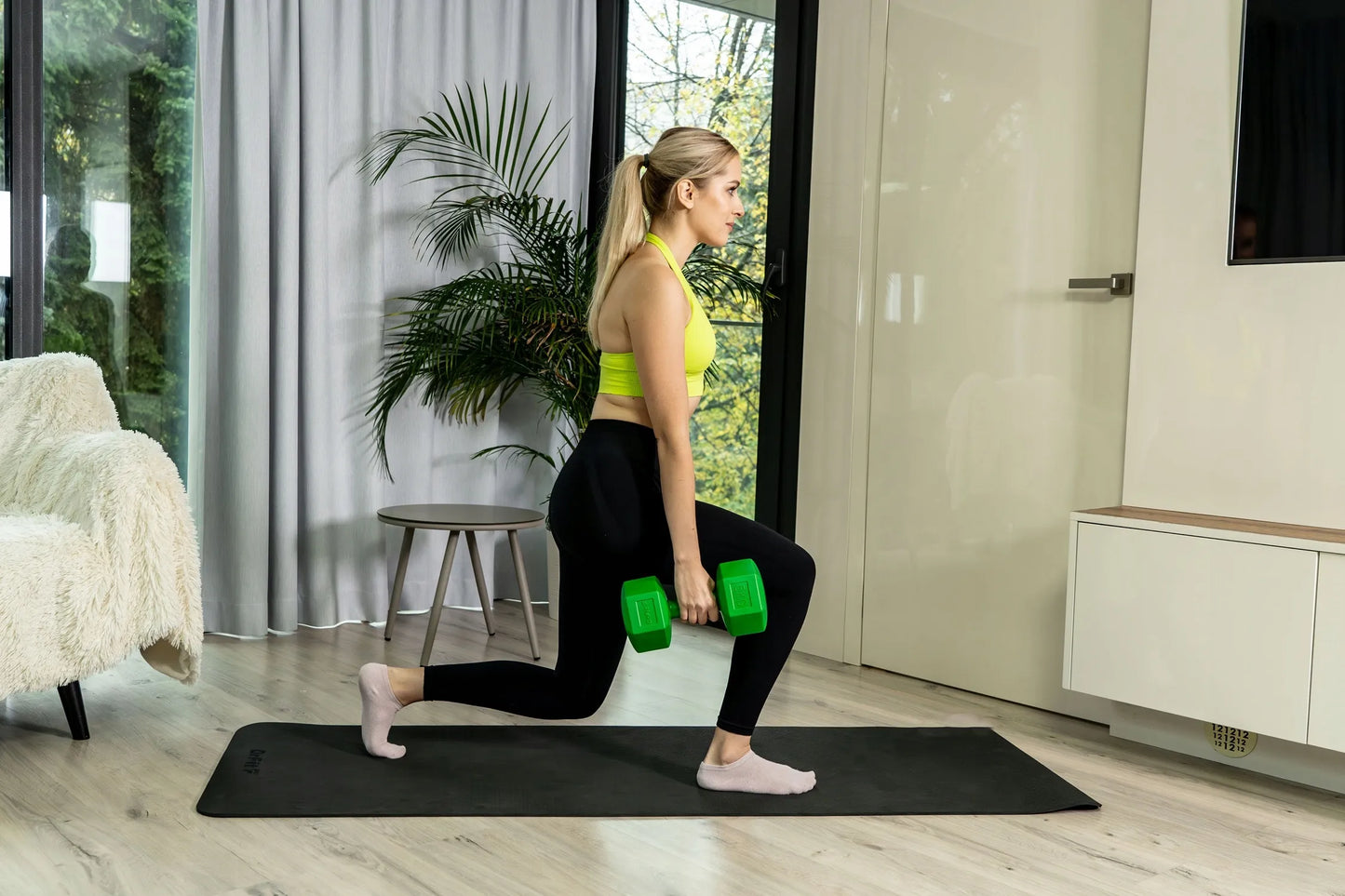 DrFit fiksuoti bituminiai hanteliai 2x 5 kg