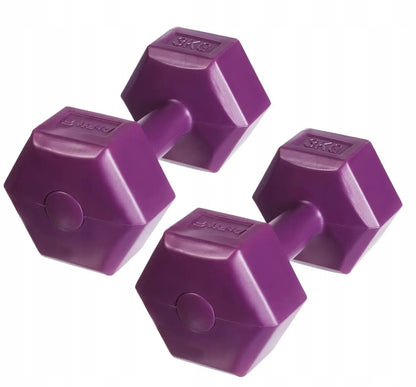 DrFit fitneso svarmenys, rankiniai hanteliai 2x 3 kg moterims