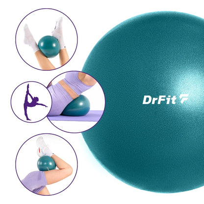DrFit gimnastikos kamuolys fitnesui, pilatesui ir reabilitacijai, 25 cm, žalias