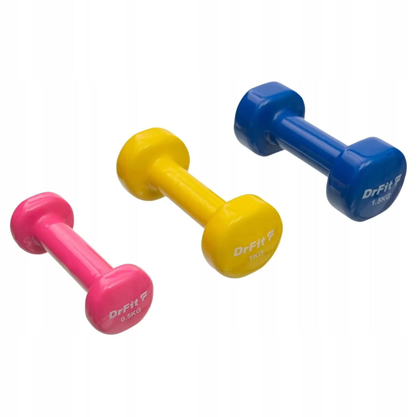 DrFit hantlių rinkinys su stovu, 6 vnt.