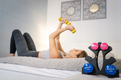 DrFit hantlių rinkinys su stovu, 6 vnt.