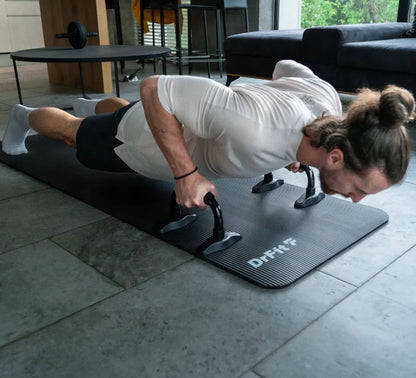 DrFit mankštos kilimėlis 183 cm x 60 cm juodas