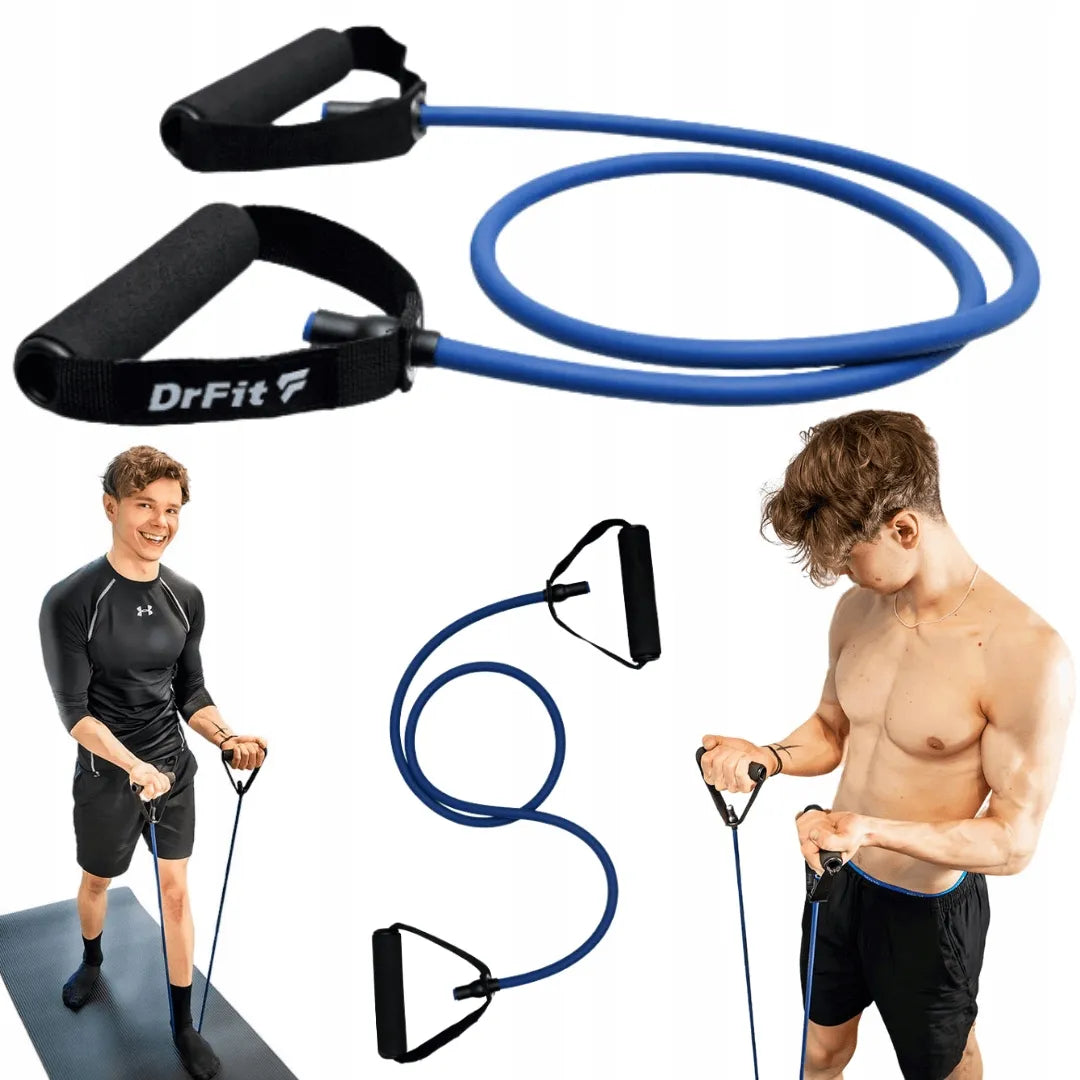 DrFit patvari pasipriešinimo guma su rankenomis, mėlyna, 135 cm, 11 kg