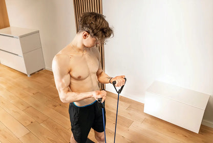 DrFit patvari pasipriešinimo guma su rankenomis, mėlyna, 135 cm, 11 kg