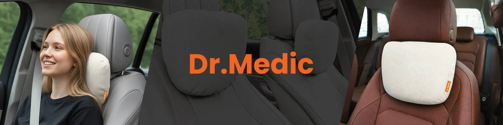 DR.MEDIC automobilių ir biuro pagalvė galvai bei kaklui atramai ant sėdynės