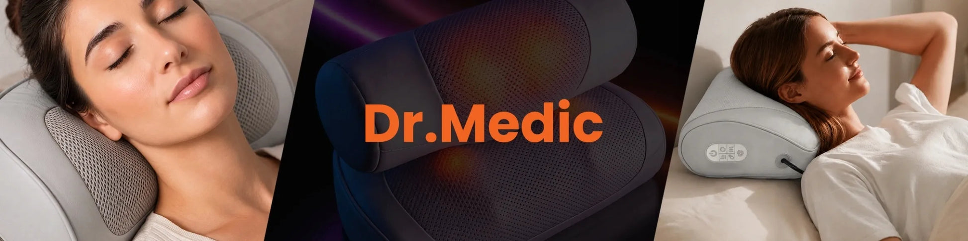 Dr.Medic Shiatsu masažinė pagalvė nugarai, kaklui ir kūnui su šildymo funkcija