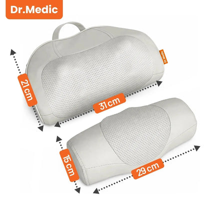 Dr.Medic Shiatsu masažinė pagalvė nugarai, kaklui ir kūnui su šildymo funkcija