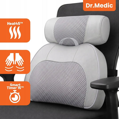 Dr.Medic Shiatsu masažinė pagalvė nugarai, kaklui ir kūnui su šildymo funkcija