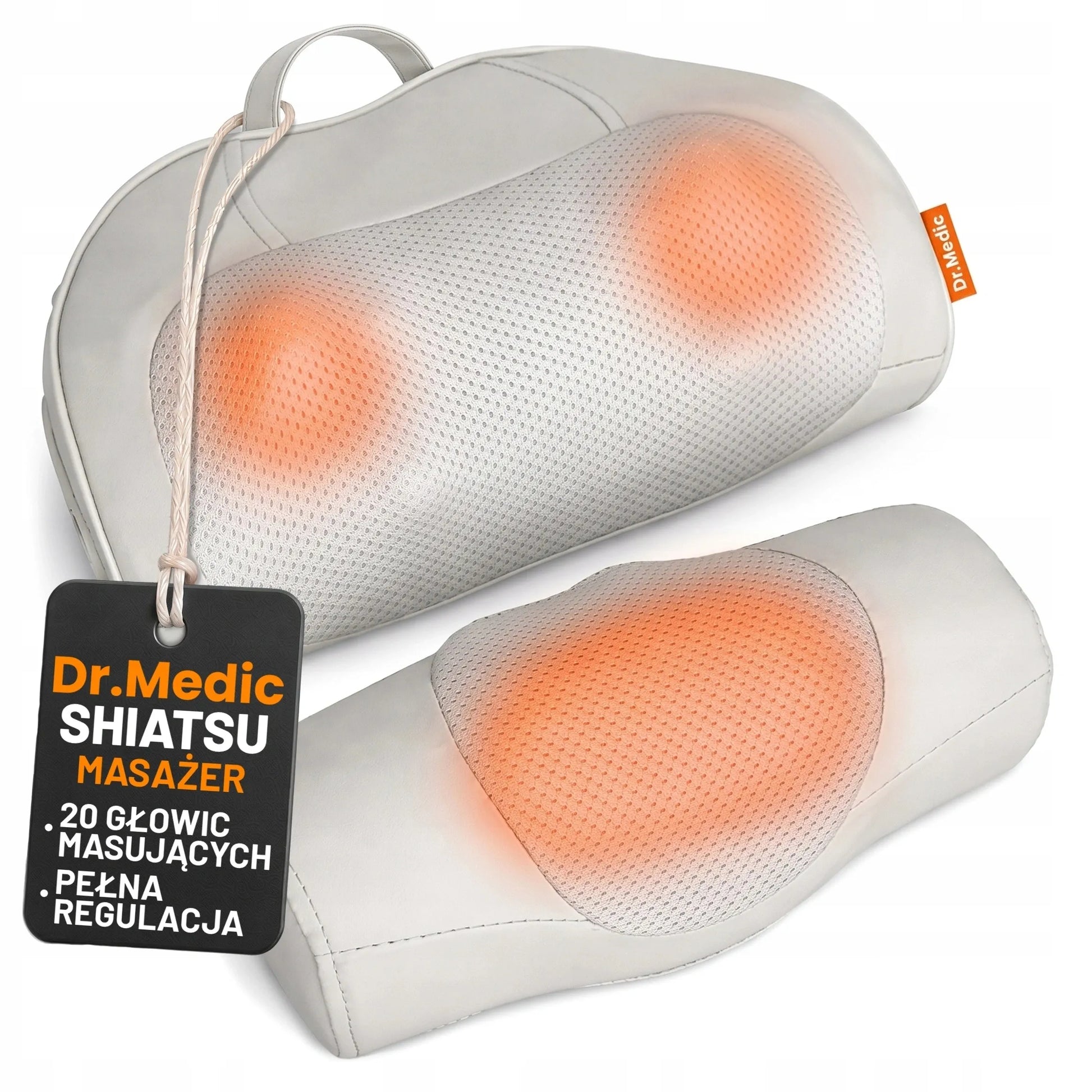 Dr.Medic Shiatsu masažinė pagalvė nugarai, kaklui ir kūnui su šildymo funkcija