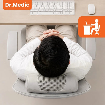 Dr.Medic Shiatsu masažinė pagalvė nugarai, kaklui ir kūnui su šildymo funkcija