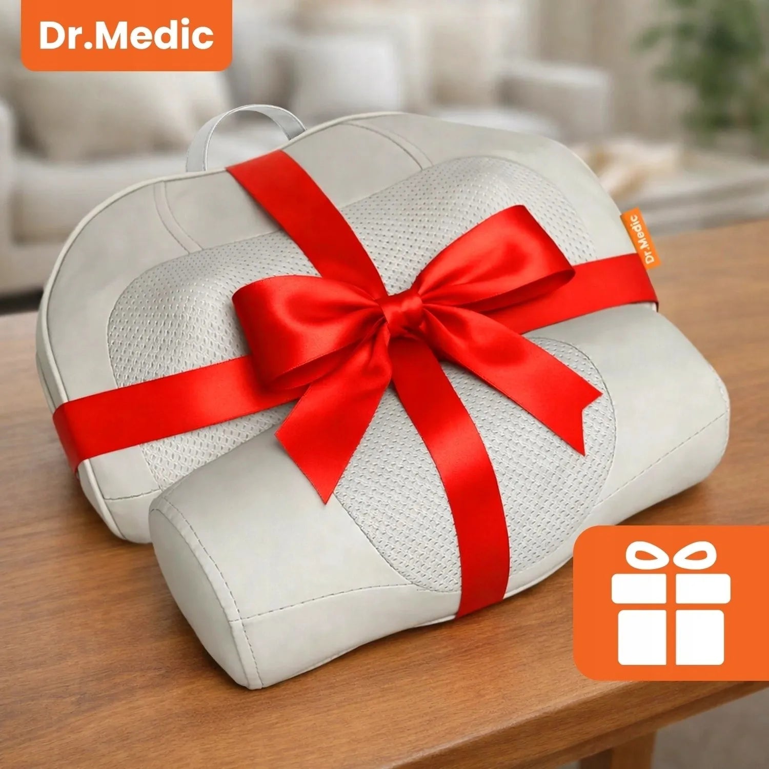 Dr.Medic Shiatsu masažinė pagalvė nugarai, kaklui ir kūnui su šildymo funkcija