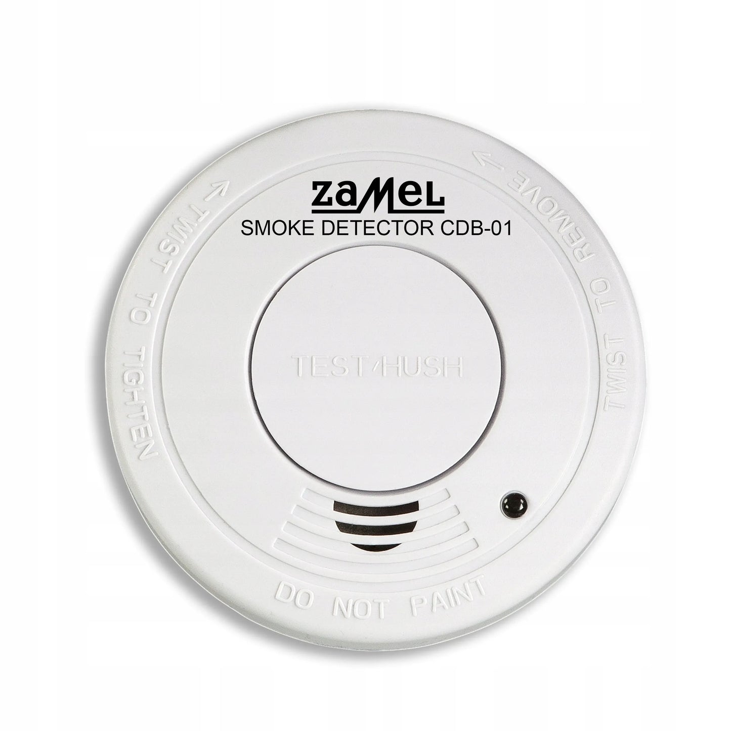 Dūmų detektorius su 9V baterija Zamel CDB-01, baltas