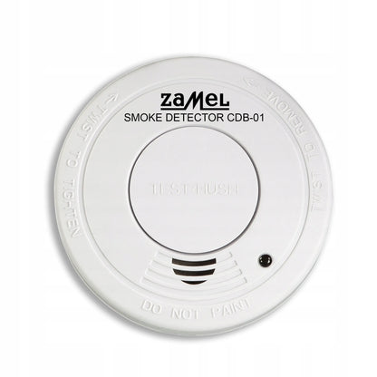 Dūmų detektorius su 9V baterija Zamel CDB-01, baltas