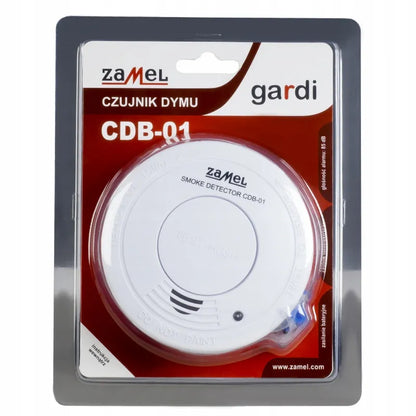 Dūmų detektorius su 9V baterija Zamel CDB-01, baltas