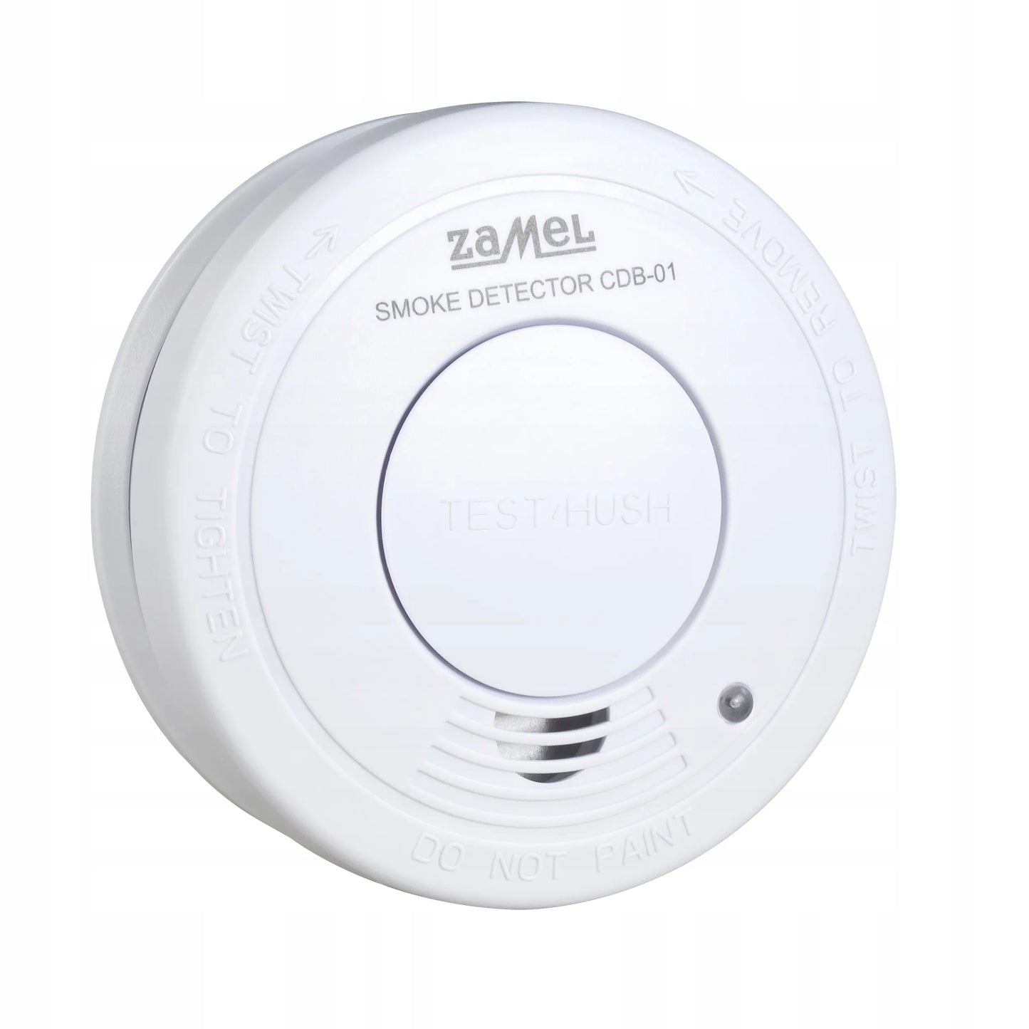 Dūmų detektorius su 9V baterija Zamel CDB-01, baltas