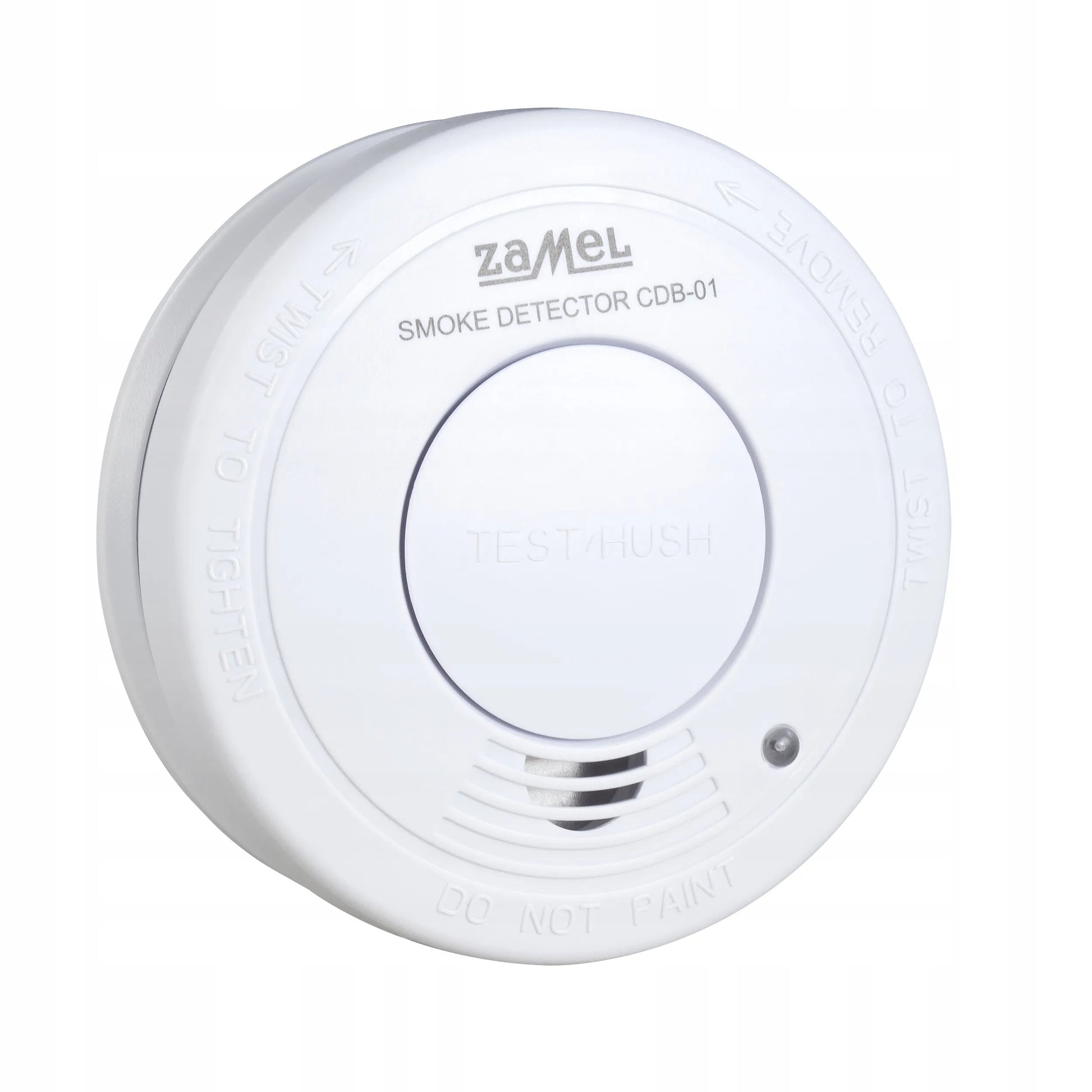 Dūmų detektorius su 9V baterija Zamel CDB-01, baltas