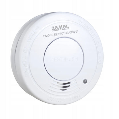 Dūmų detektorius su 9V baterija Zamel CDB-01, baltas