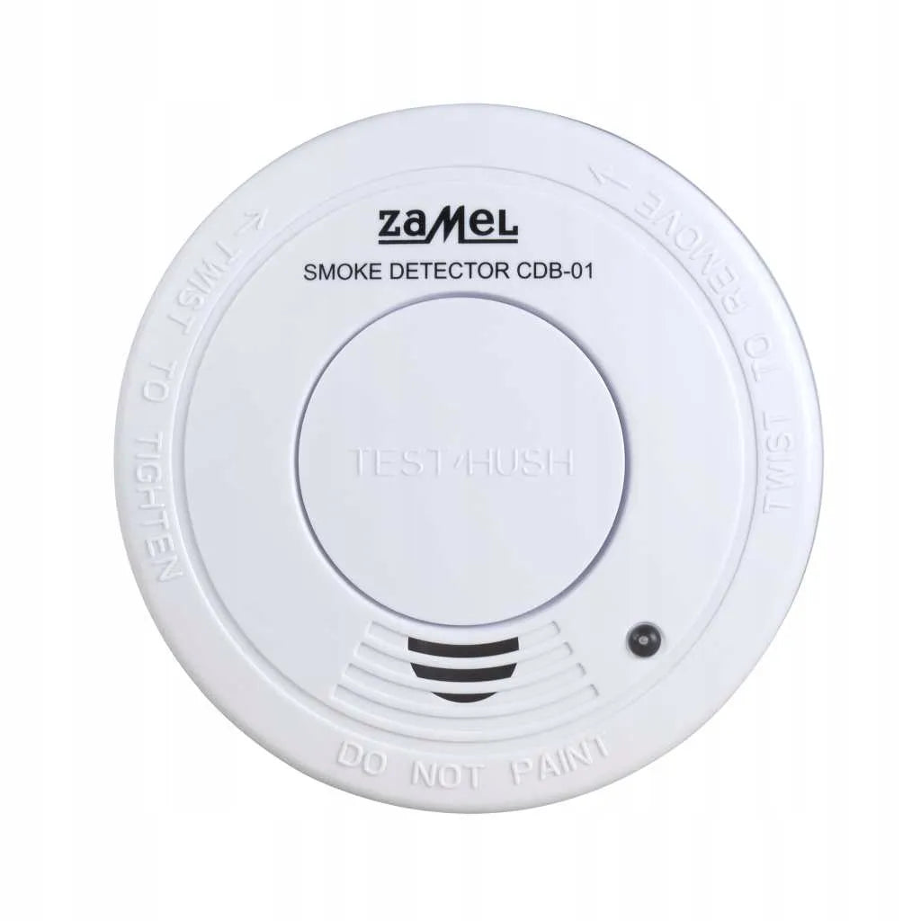 Dūmų detektorius su 9V baterija Zamel CDB-01, baltas