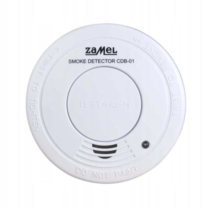 Dūmų detektorius su 9V baterija Zamel CDB-01, baltas