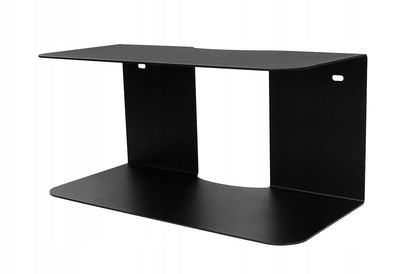 DVIGUBA PAKABINAMA LENTYNA LOFT JUODA METALINĖ 35 CM TVIRTA MARŠRUTIZATORIUI DEKODERIUI P4