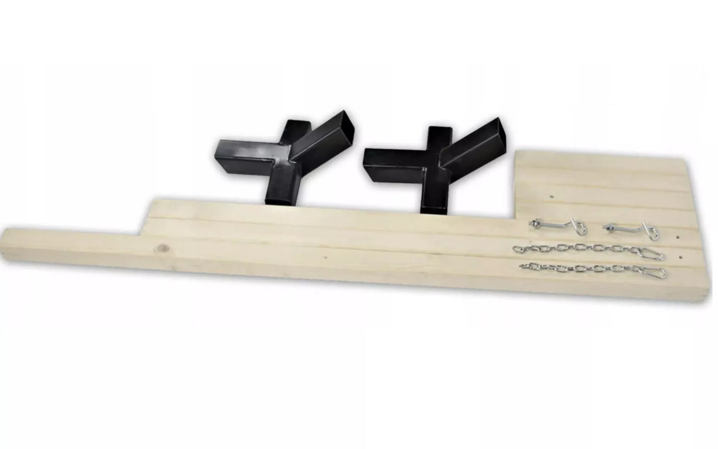 Dvipusis Boho stiliaus hamakas su stovu COMFORT ZONE 200 kg, juodas, nešiojamas komplektas