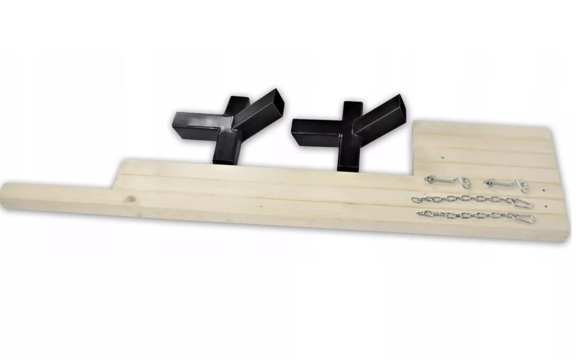 Dvipusis Boho stiliaus hamakas su stovu COMFORT ZONE 200 kg, juodas, nešiojamas komplektas