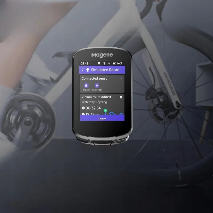 Dviračio kompiuteris GPS „Magene C506“ su „Wi-Fi“, „Bluetooth 5.0“, ANT+