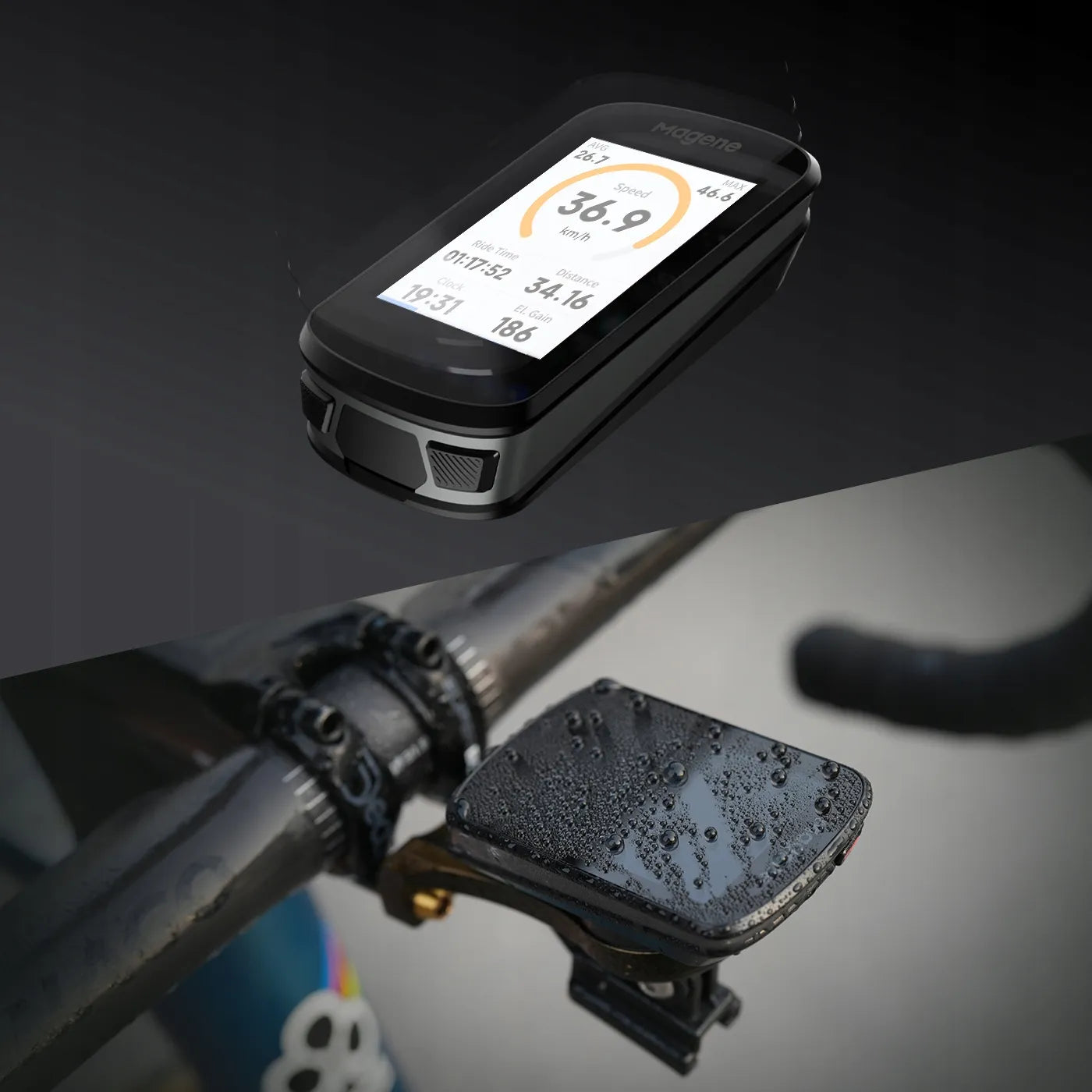 Dviračio kompiuteris GPS „Magene C506“ su „Wi-Fi“, „Bluetooth 5.0“, ANT+