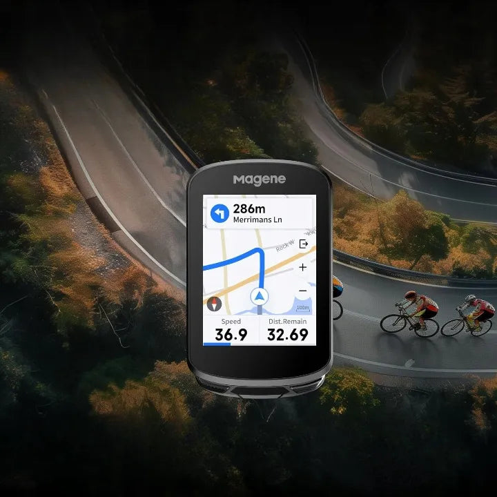 Dviračio kompiuteris GPS „Magene C506“ su „Wi-Fi“, „Bluetooth 5.0“, ANT+