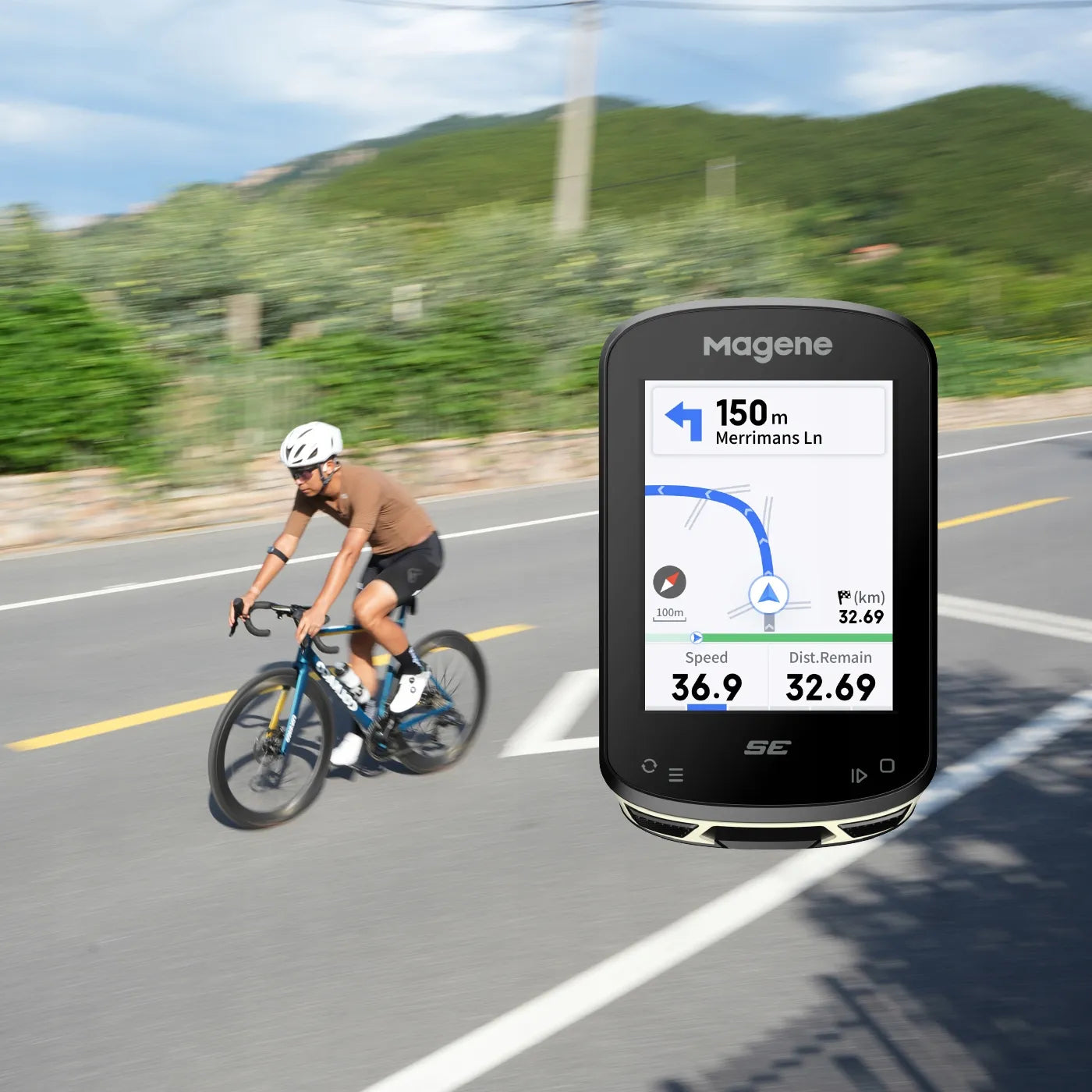 Dviračio kompiuteris GPS „WiFi Bluetooth 5.0 ANT+ MAGENE C506 SE“