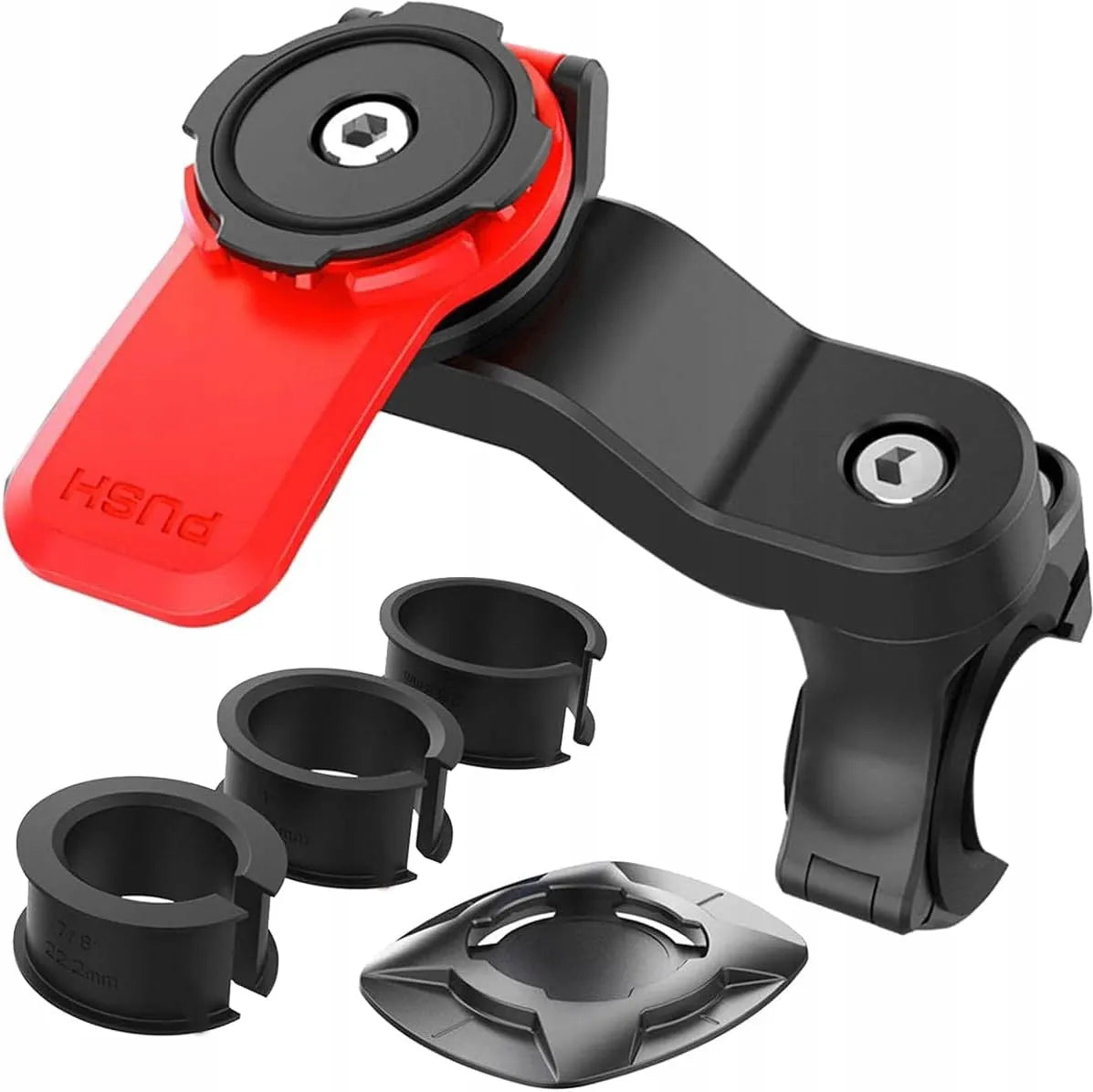 Dviračio telefono laikiklis, skirtas tvirtinti prie vairo, motorolerio, keturračio, su „Gear Lock“ technologija MTB