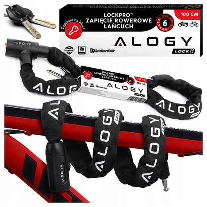 Dviračio užraktas grandinė 1000/6K su raktu lengva patikima apsauga