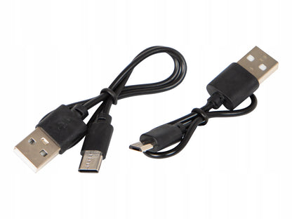 Dviračių žibintų komplektas BLOW BL-05 priekinis ir galinis LED USB vandeniui atsparus