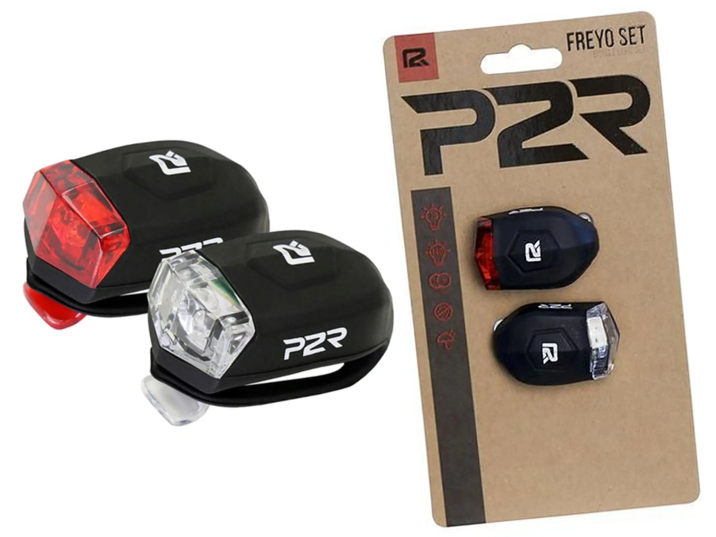 Dviračių žibintų komplektas P2R Freyo black
